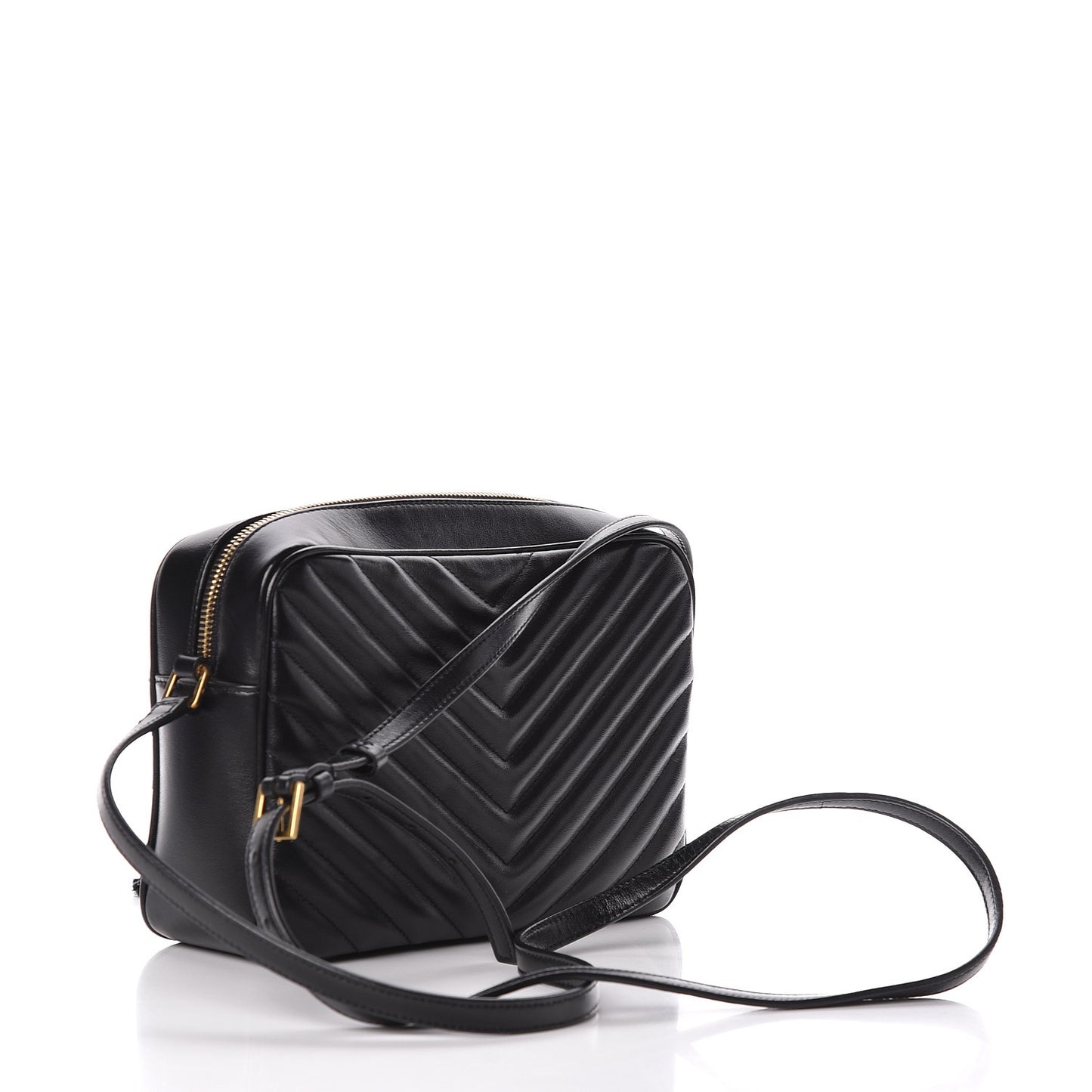 Calfskin Matelasse Monogram Lou Camera Bag Black