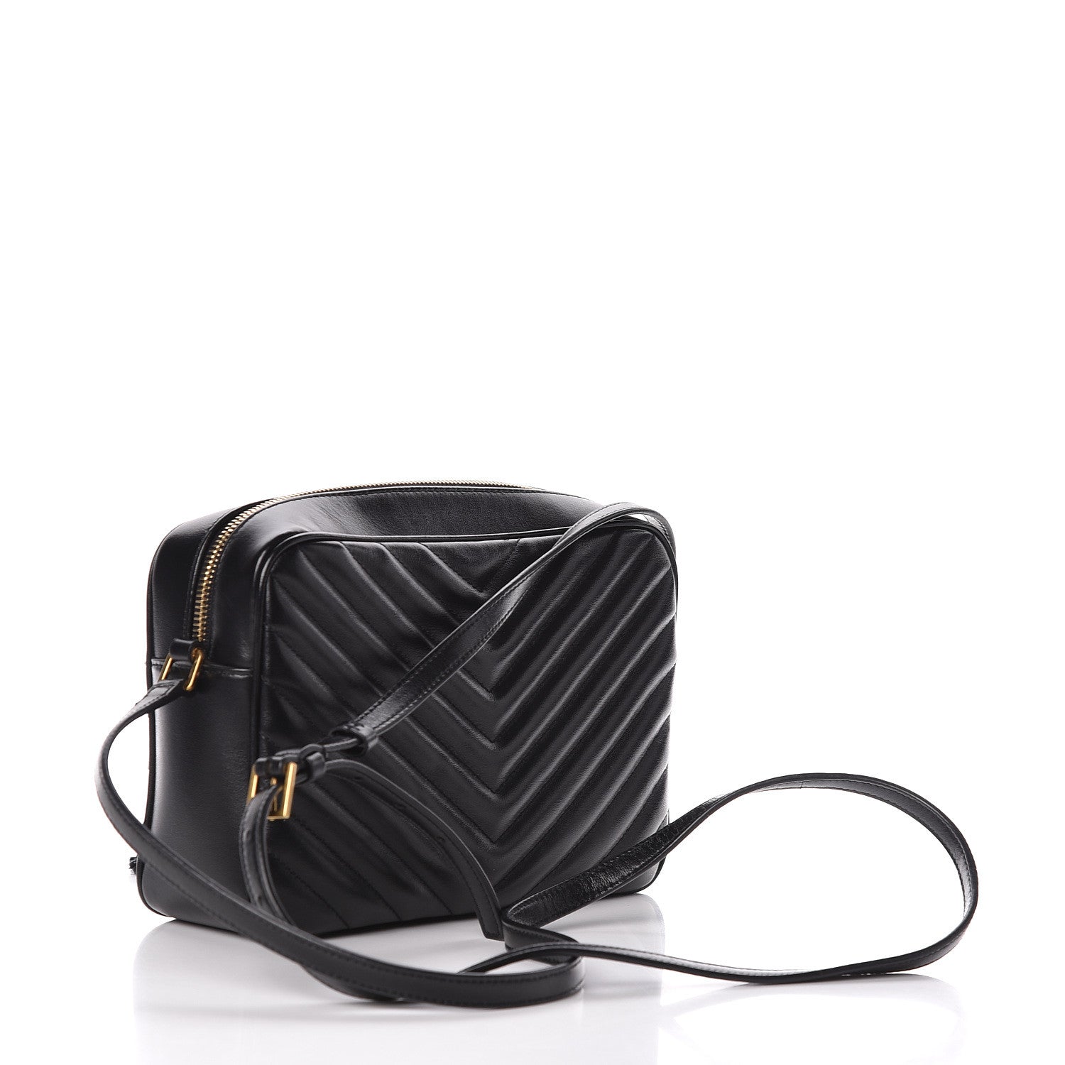 Saint Laurent Calfskin Matelasse Monogram Lou Camera Bag Black 3 of 16