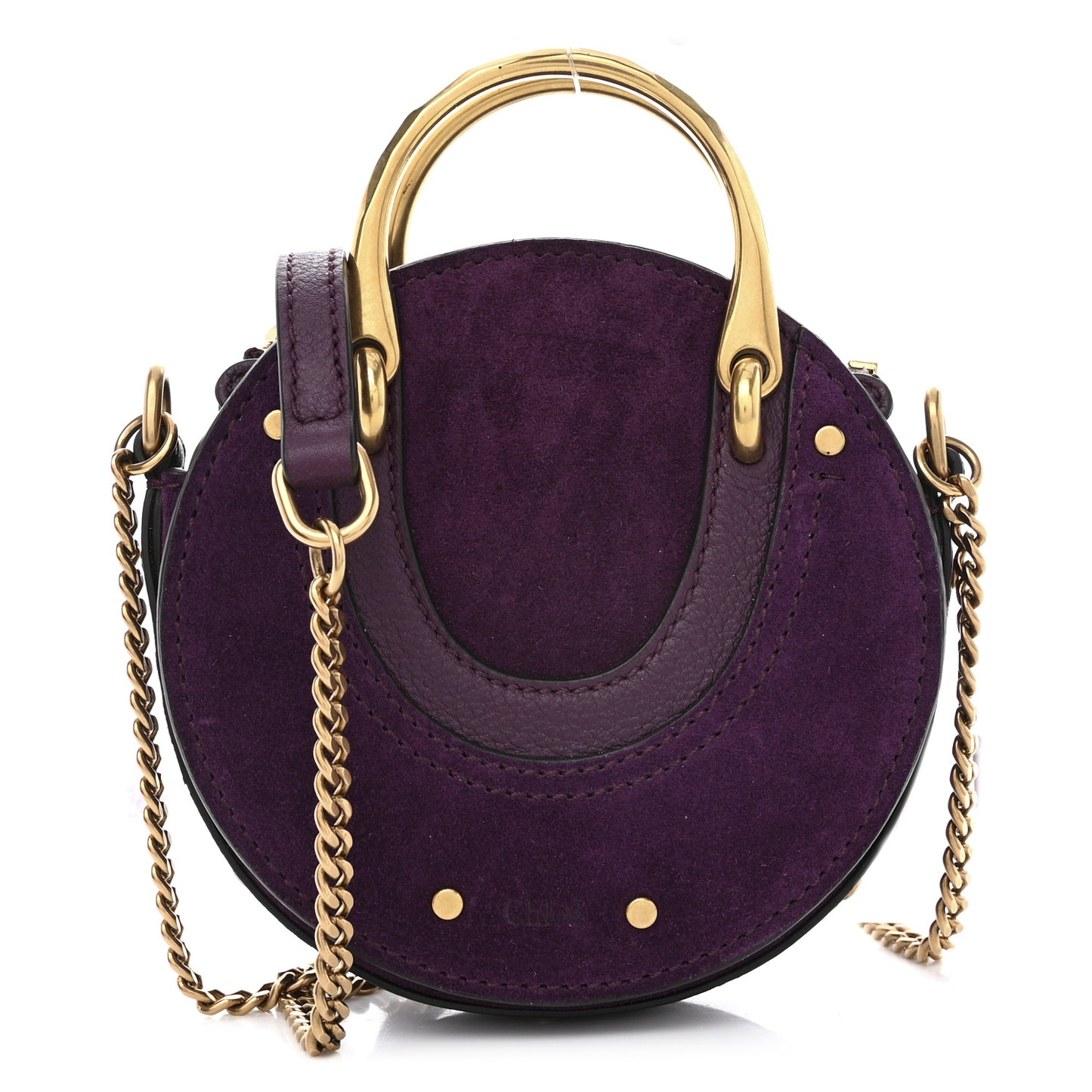 Goatskin Suede Mini Pixie Bag Nightfall Purple