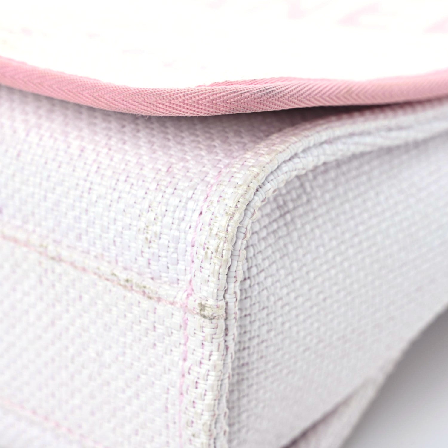 Chanel Woven Straw Raffia Small Deauville Messenger Light Pink 6 of 17