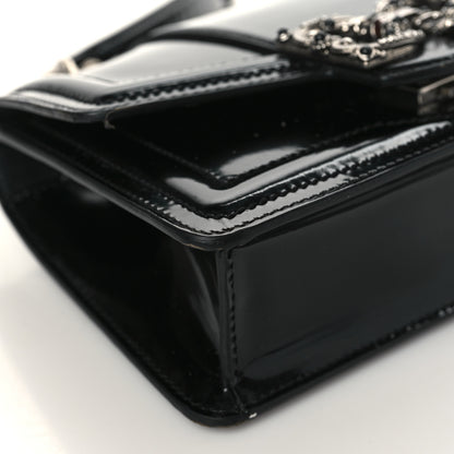 Dolce & Gabbana Polished Calfskin Small DG Amore Envelope Bag Black 6 of 10