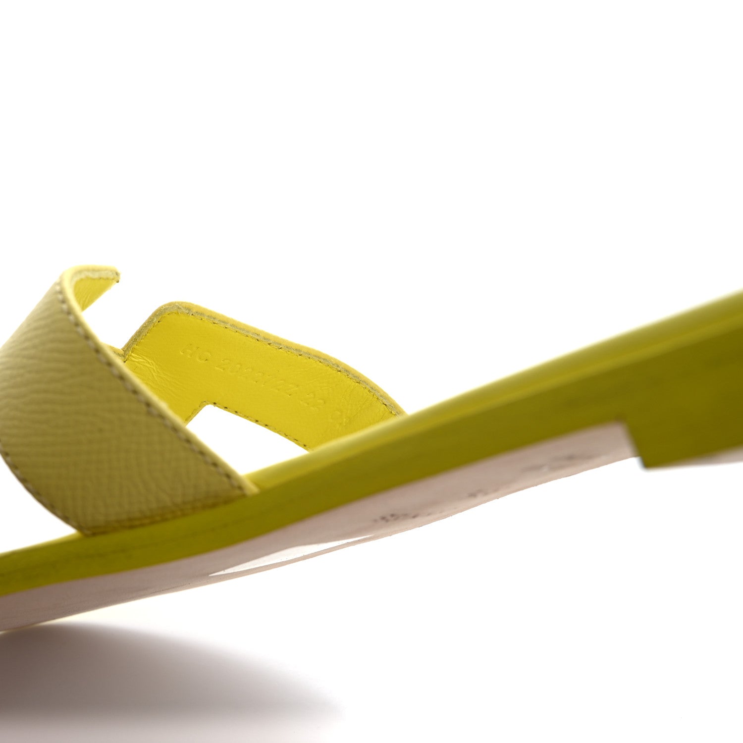 Hermes Epsom Oran Sandals 38.5 Jaune Pollen 9 of 14