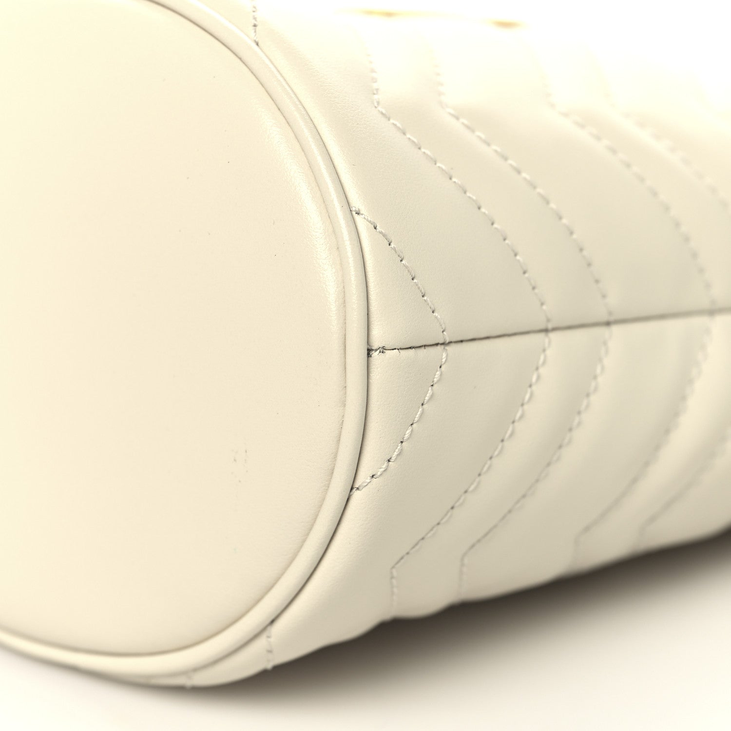 Gucci Calfskin Matelasse Mini GG Marmont 2.0 Bucket Bag White 10 of 10