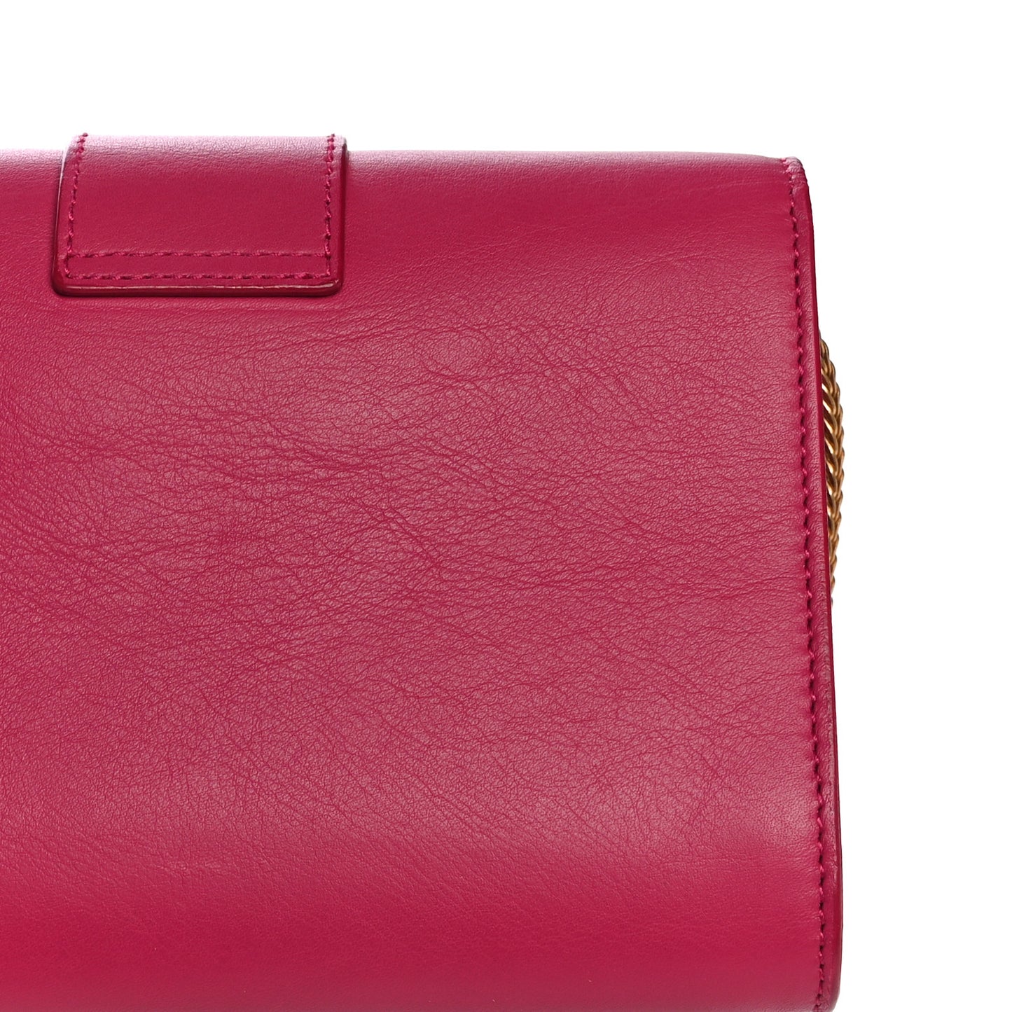 Calfskin Small Classic Y Satchel Fuchsia