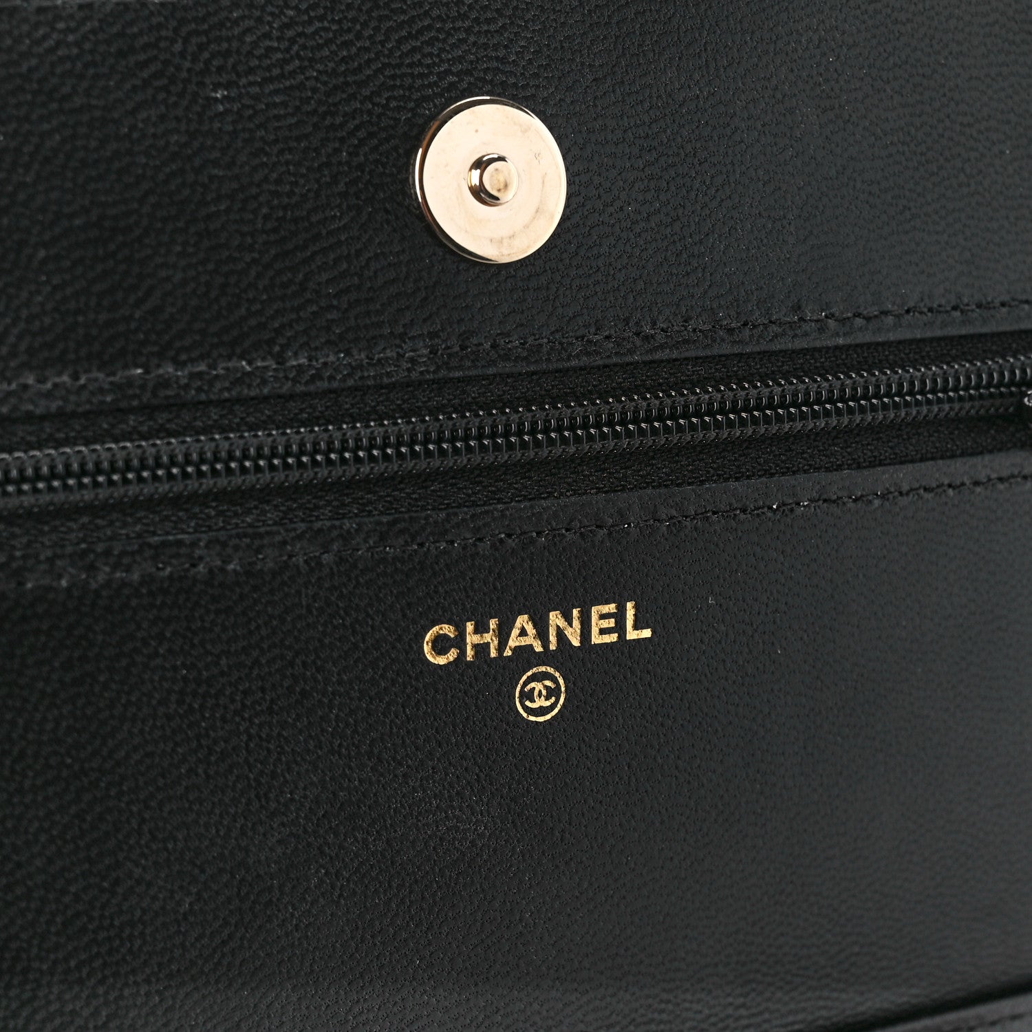 Chanel Goatskin Quilted Quilted Like A Wallet Wallet On Chain WOC Black 5 of 12