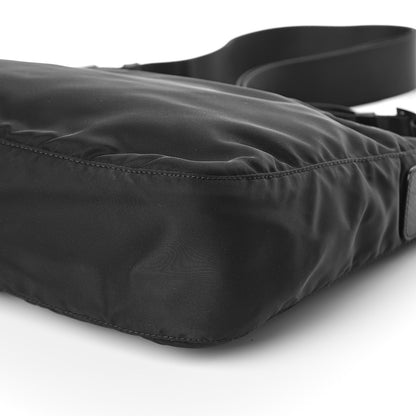 Prada Nylon Flat Messenger Bag Black 6 of 9