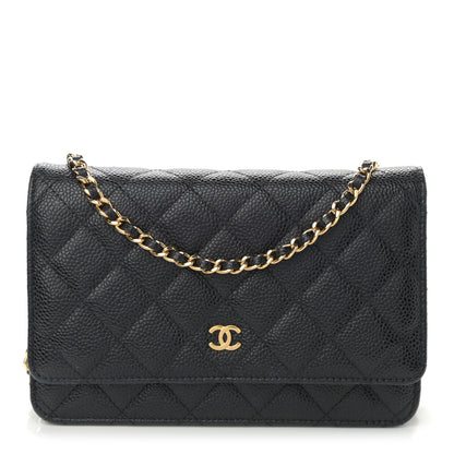 Chanel Caviar Quilted Wallet On Chain WOC Black 1 of 12