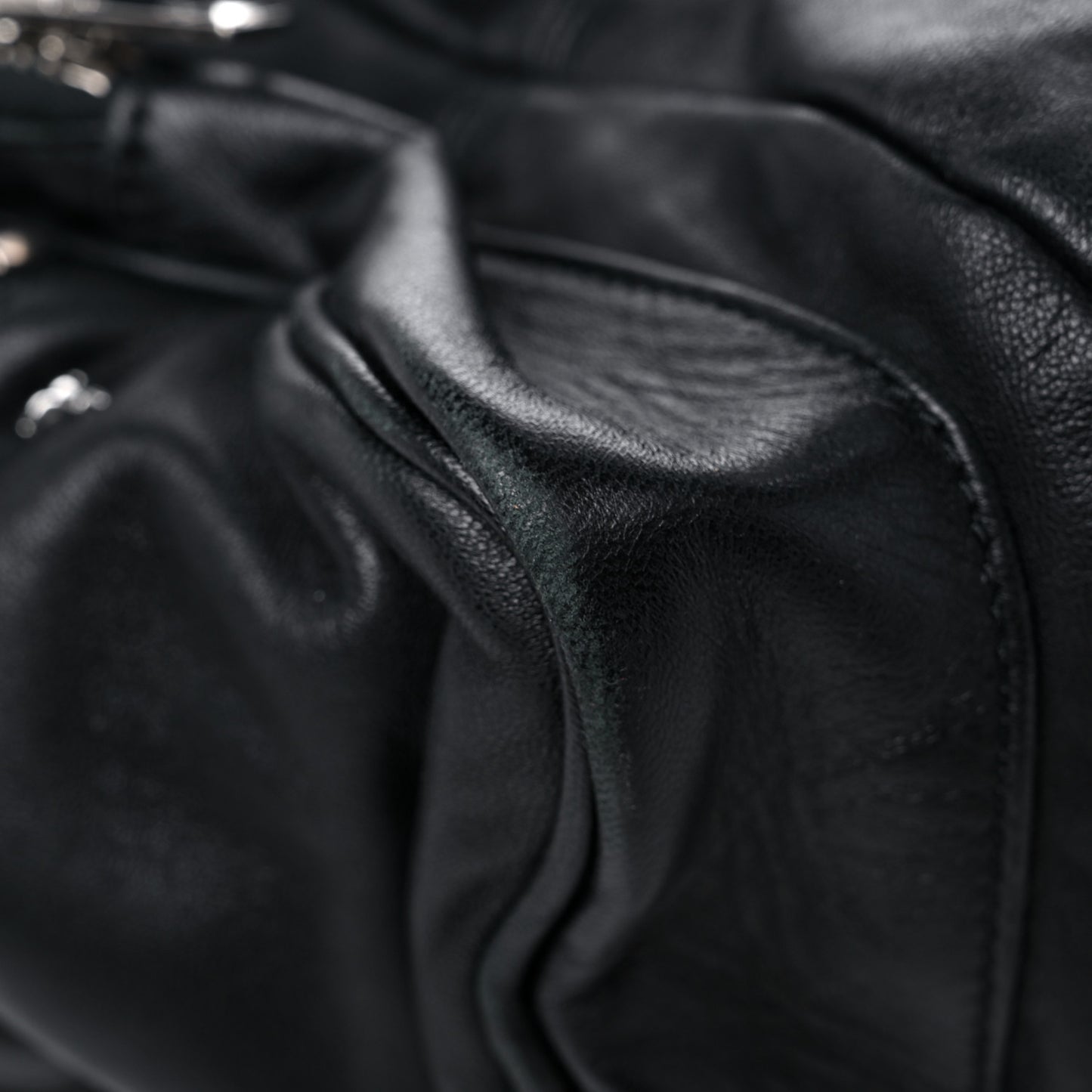 Lambskin Marti Backpack Bag Washed Black Rhodium Hardware