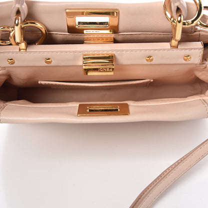 Fendi Nappa Mini Peekaboo Iconic Satchel Rosa Plaster 6 of 10