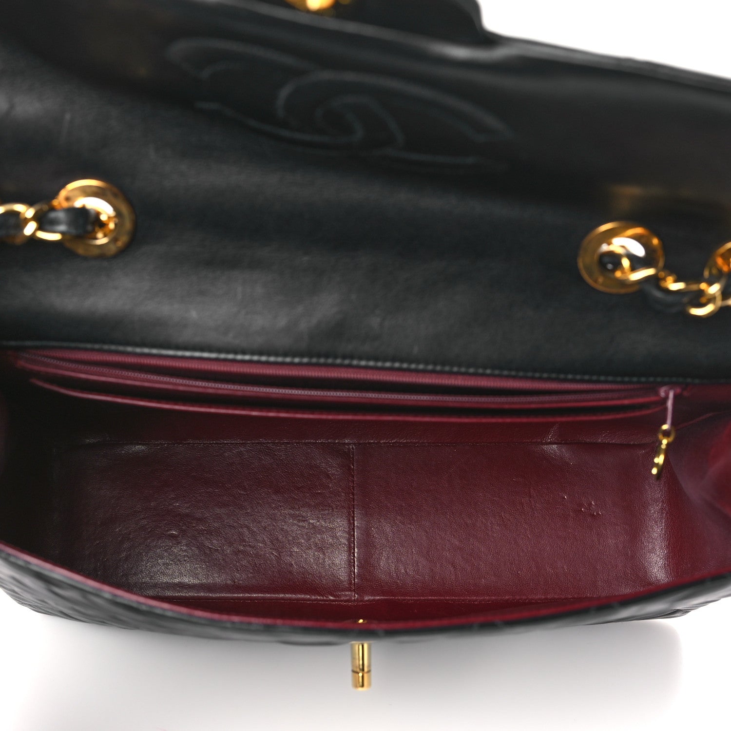 Chanel Lambskin Quilted XL Jumbo Single Flap Black 5 of 10