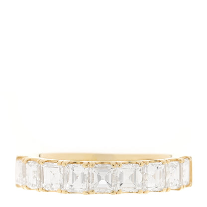 Parker & West by FASHIONPHILE 18K Yellow Gold Diamond 2.00ctw Square Emerald Cut Half Eternity Band Ring 52 6 1 of 4