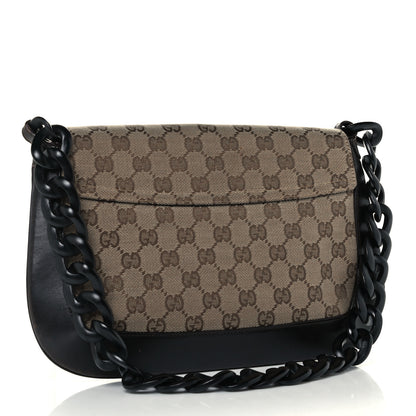 Gucci Monogram Wooden Chain Flap Brown 3 of 12