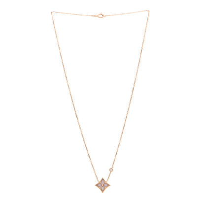 Louis Vuitton 18K Pink Gold Diamond Pink Mother of Pearl Color Blossom BB Star Pendant Necklace 3 of 4