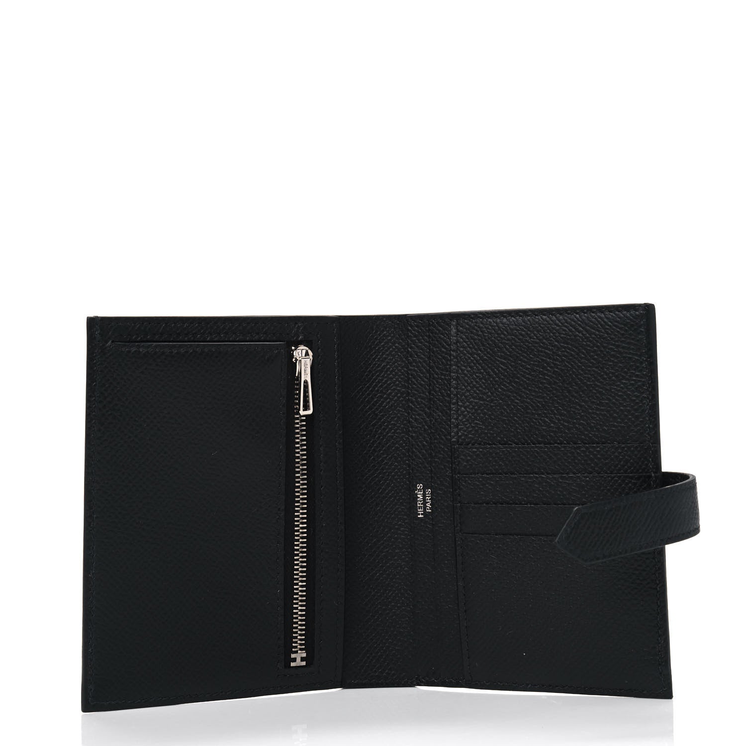 Hermes Epsom Bearn Compact Wallet Black 4 of 5