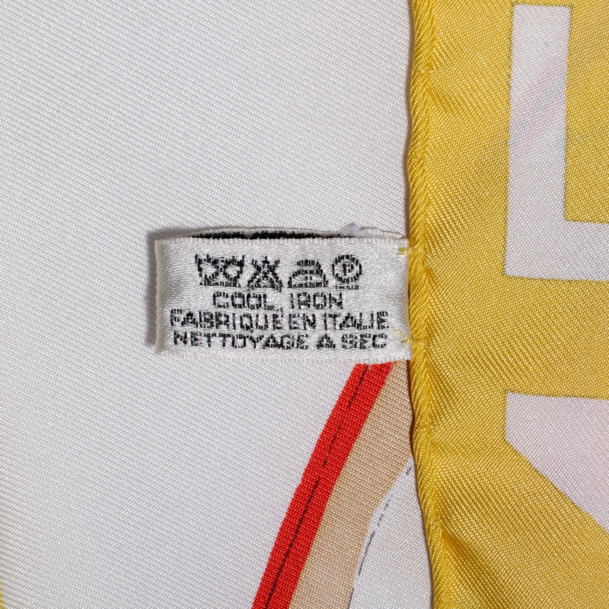 Chanel Silk Coco Heart Scarf Yellow 4 of 5