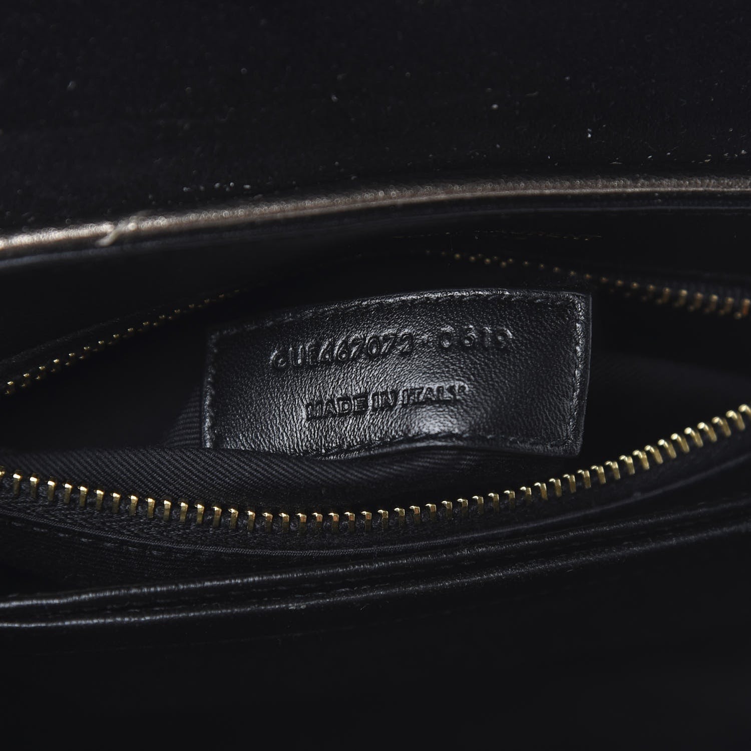 Saint Laurent Metallic Calfskin Y Quilted Monogram Toy Loulou Crossbody Bag Piombo 7 of 11