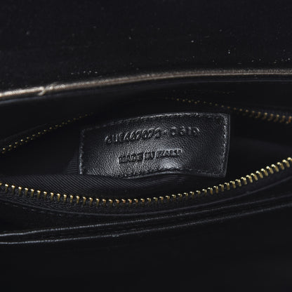 Saint Laurent Metallic Calfskin Y Quilted Monogram Toy Loulou Crossbody Bag Piombo 7 of 11