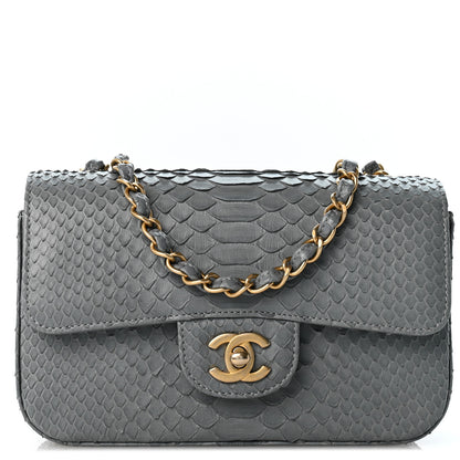 Chanel Snakeskin Mini Rectangular Flap Grey 1 of 11
