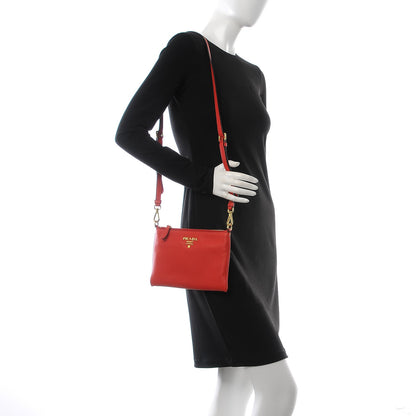Prada Vitello Phenix Crossbody Bag Lacca 2 of 8