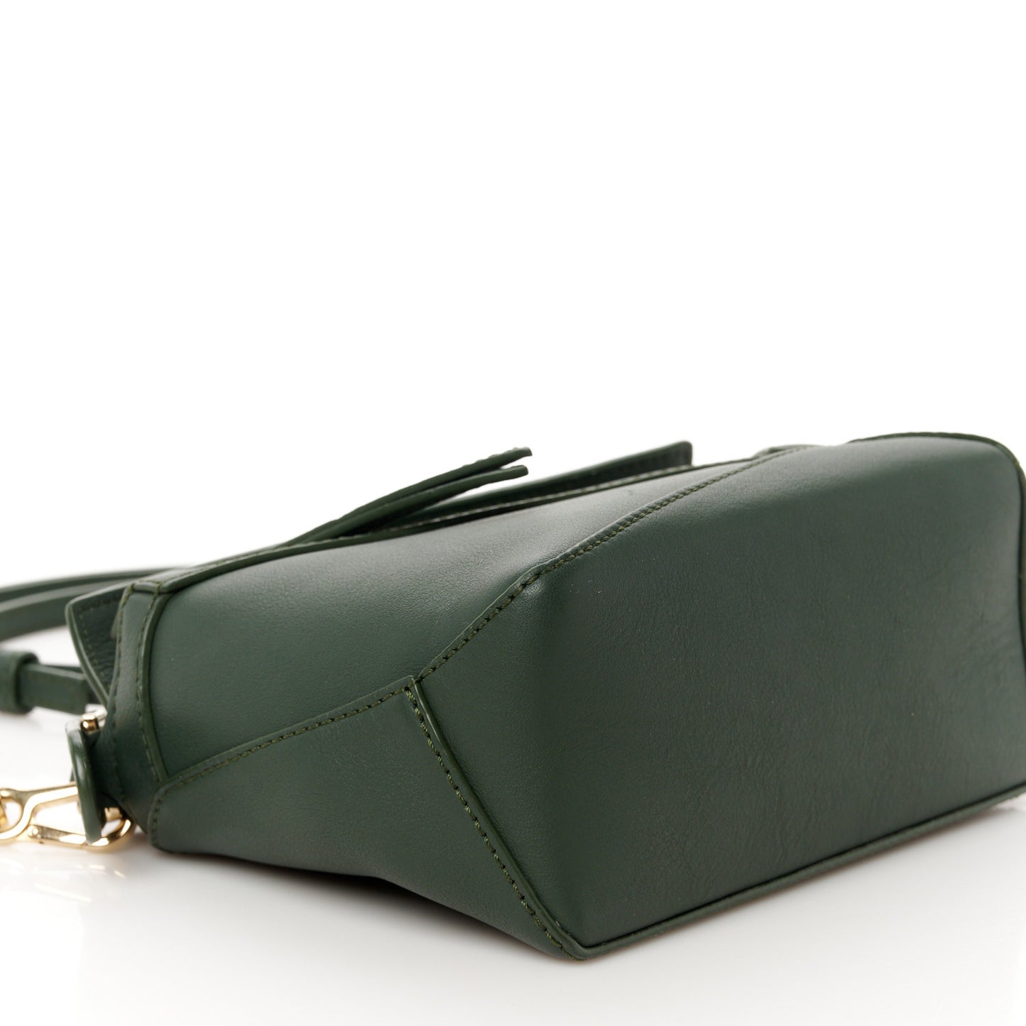 Calfskin Mini Puzzle Edge Bag Vintage Khaki