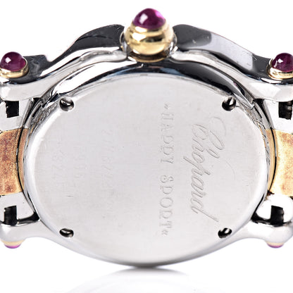 Chopard Stainless Steel 18K Yellow Gold 5 Diamond 26mm Happy Sport Quartz Watch 7 of 10
