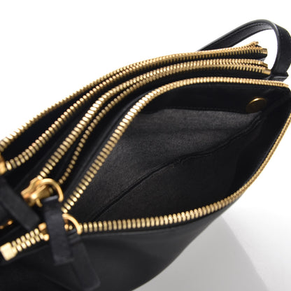 Celine Lambskin Small Trio Crossbody Bag Black 7 of 9
