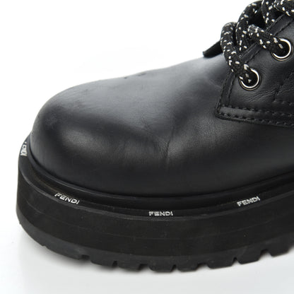 Fendi Calfskin FFreedom Platform Biker Boots 35 Black 13 of 18