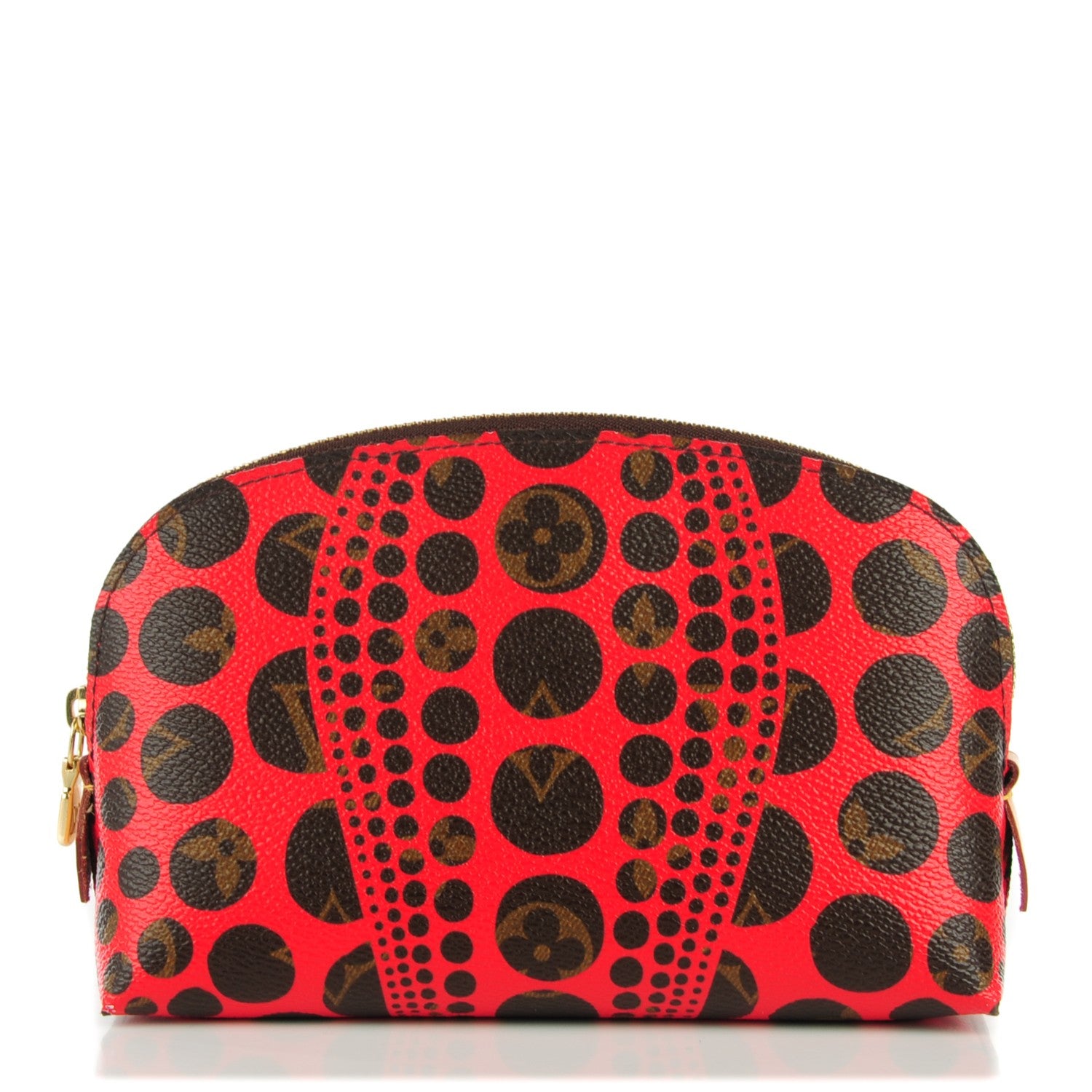 Louis Vuitton Monogram Kusama Pumpkin Dots Cosmetic Pouch Red 1 of 6