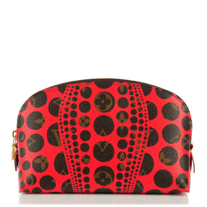 Louis Vuitton Monogram Kusama Pumpkin Dots Cosmetic Pouch Red 1 of 6
