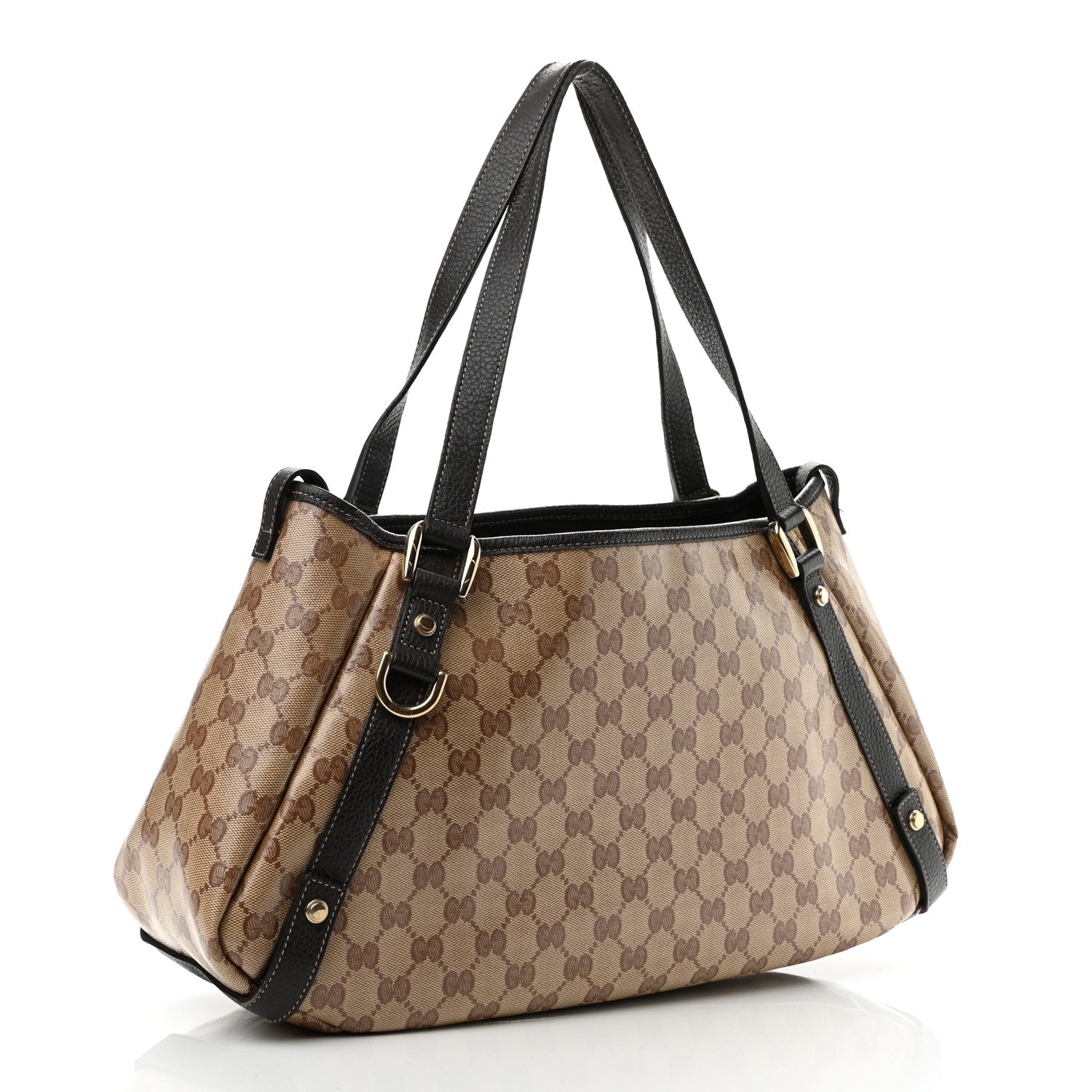Gucci Crystal Monogram Medium Abbey Shoulder Bag Dark Brown 3 of 16