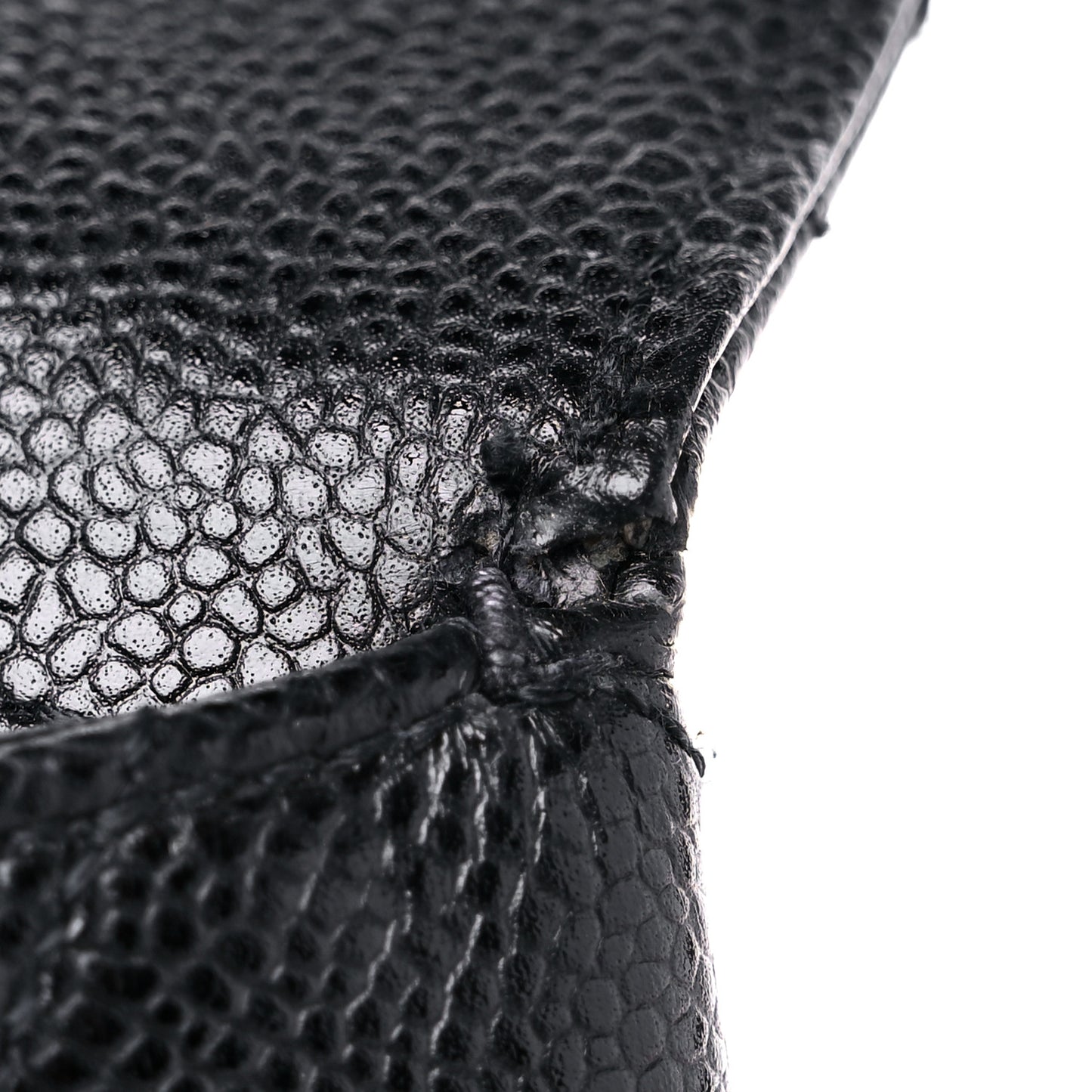 Caviar Quilted Jumbo Kelly Flap Black