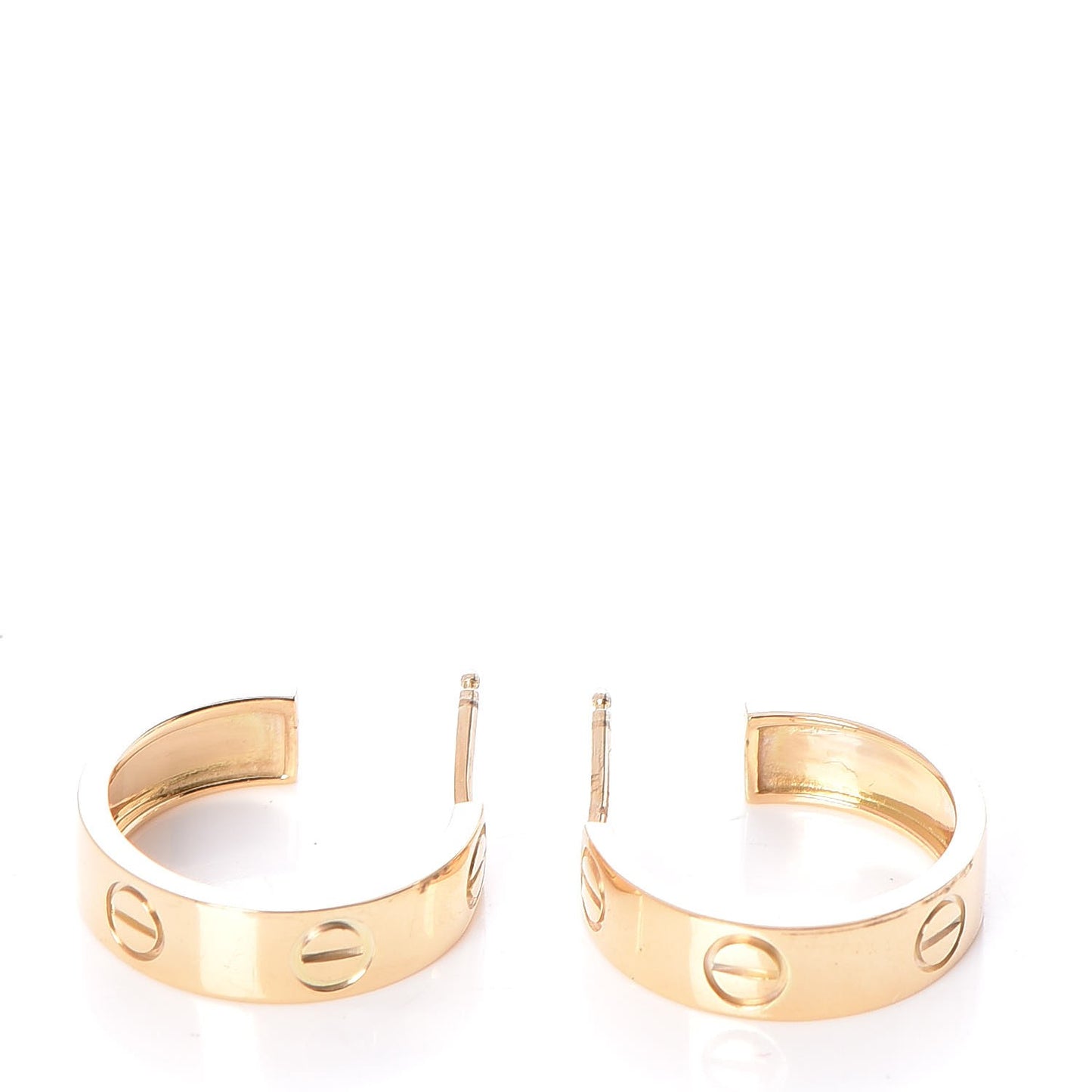 18K Yellow Gold 5.5mm LOVE Hoop Earrings