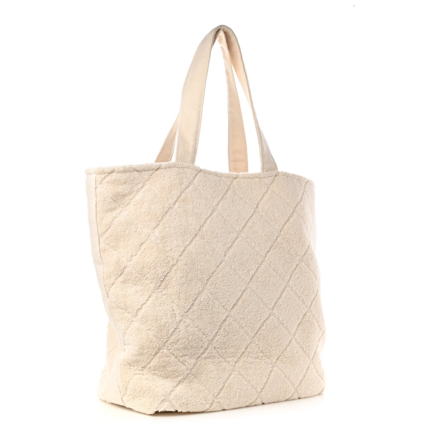 Terry Cotton CC Beach Tote Towel Set Ivory