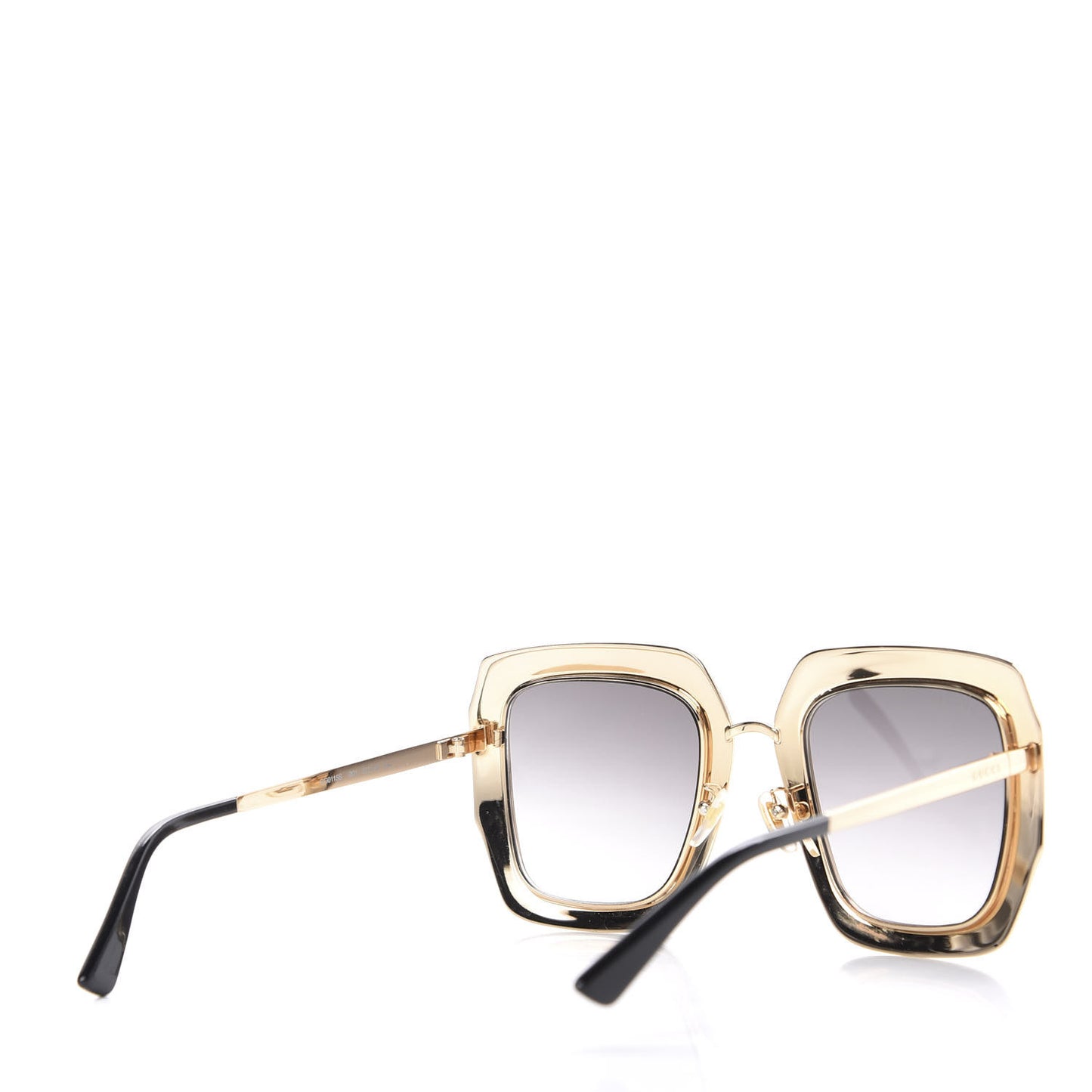 Metal Acetate Crystal Oversize GG0115S Sunglasses Gold