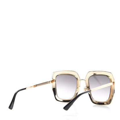 Gucci Metal Acetate Crystal Oversize GG0115S Sunglasses Gold 4 of 8