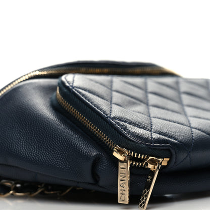 Chanel Caviar Quilted Business Affinity Waist Belt Bag Navy 10 of 11