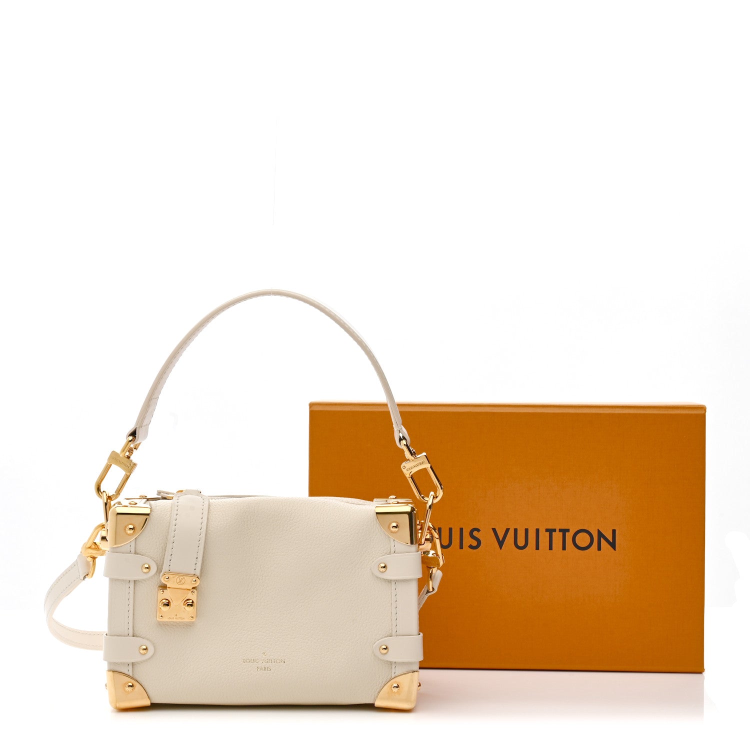 Louis Vuitton Calfskin Side Trunk PM Chalk 18 of 19