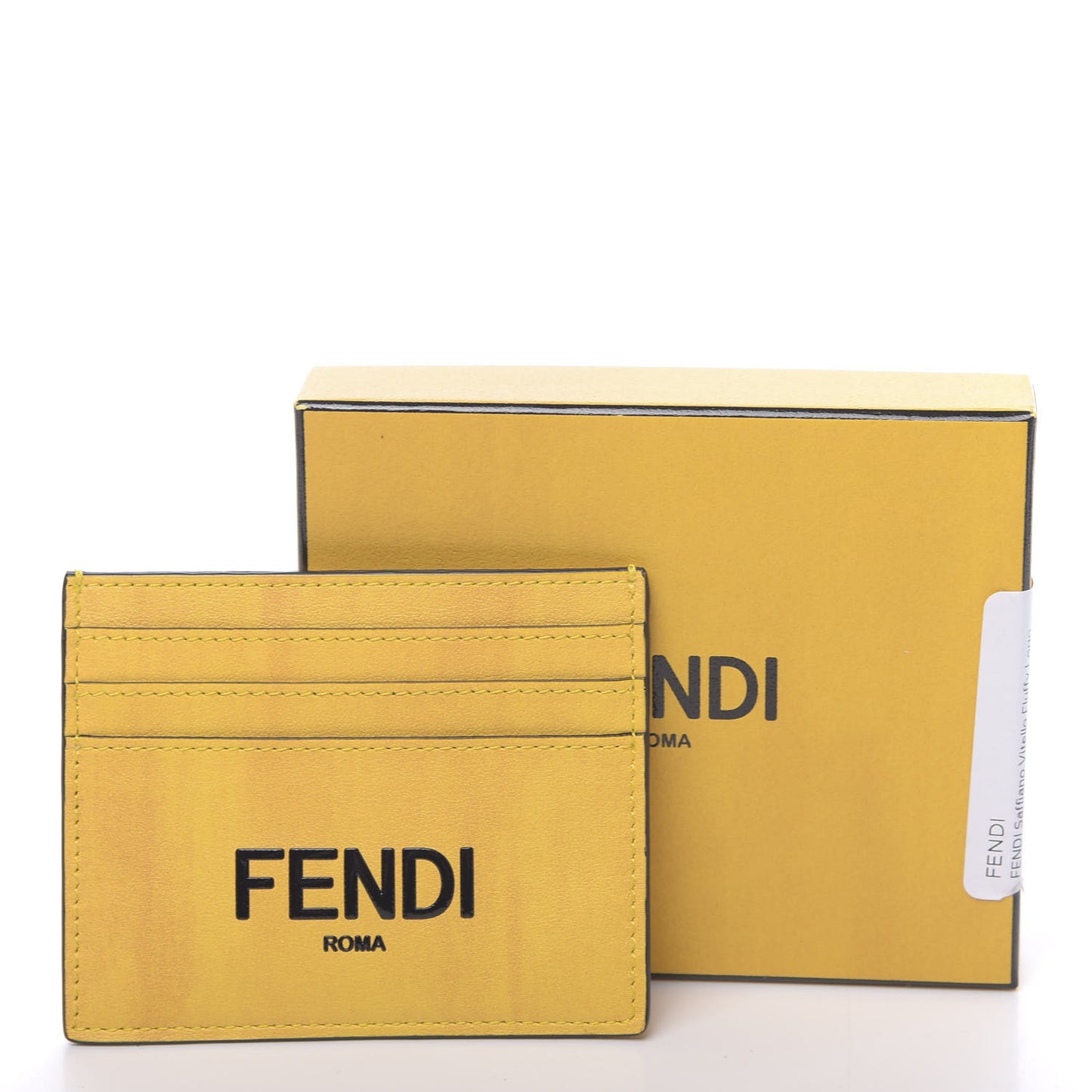 Vitello Fluffy Logo Card Holder Yellow Box Black