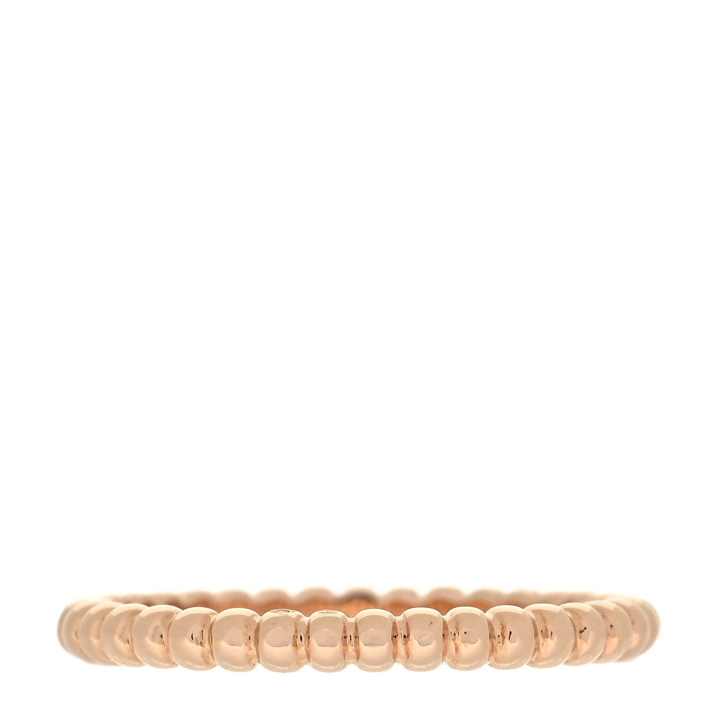 Van Cleef & Arpels 18K Rose Gold Small Perlee Ring 54 6.75 1 of 5