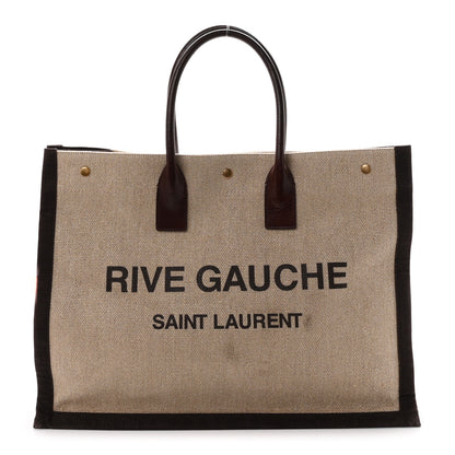Saint Laurent Linen Calfskin Rive Gauche Tote Natural 1 of 10