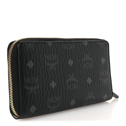 MCM Visetos Large Zip Around Wallet Black 3 of 13