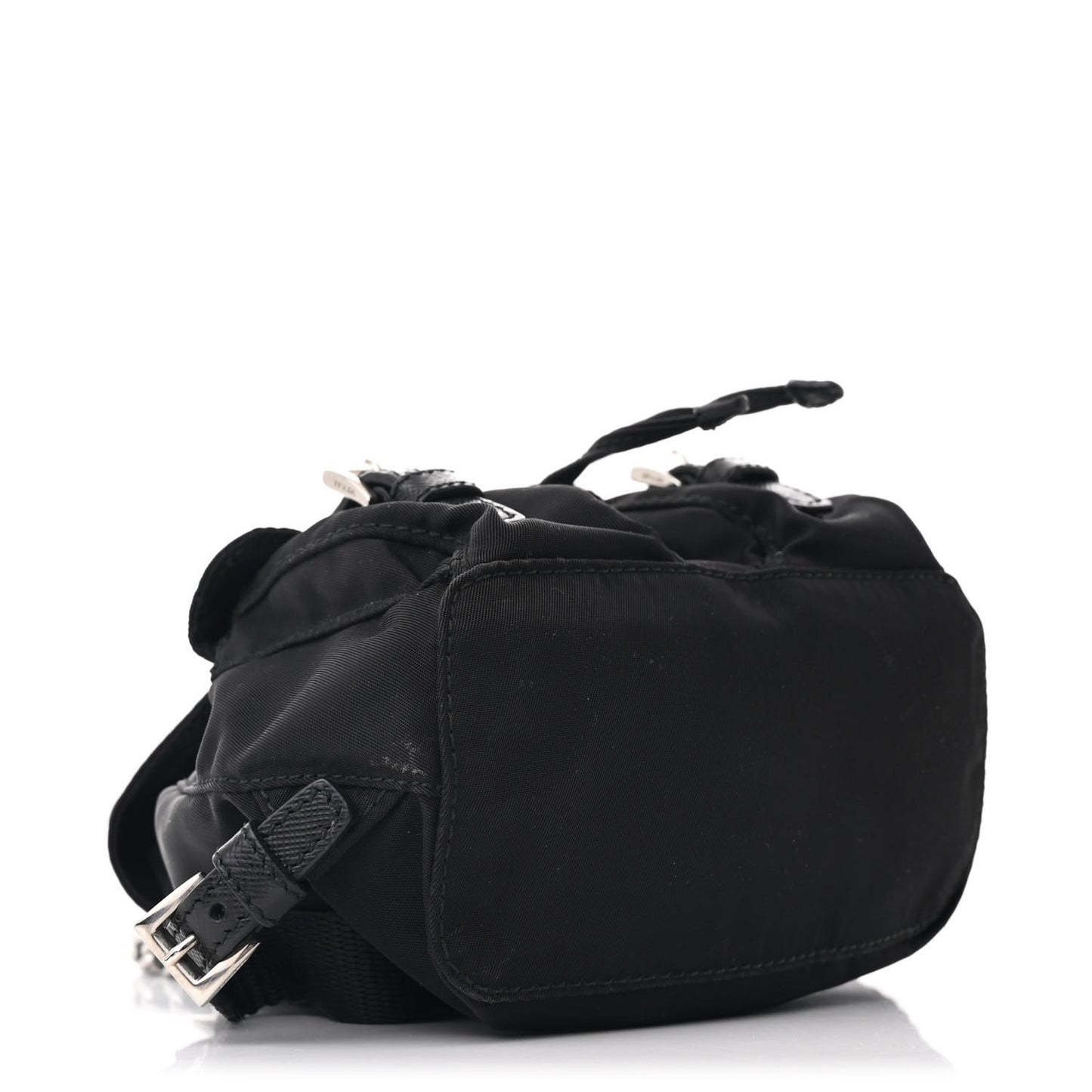 Nylon Vela Mini Crossbody Backpack Black