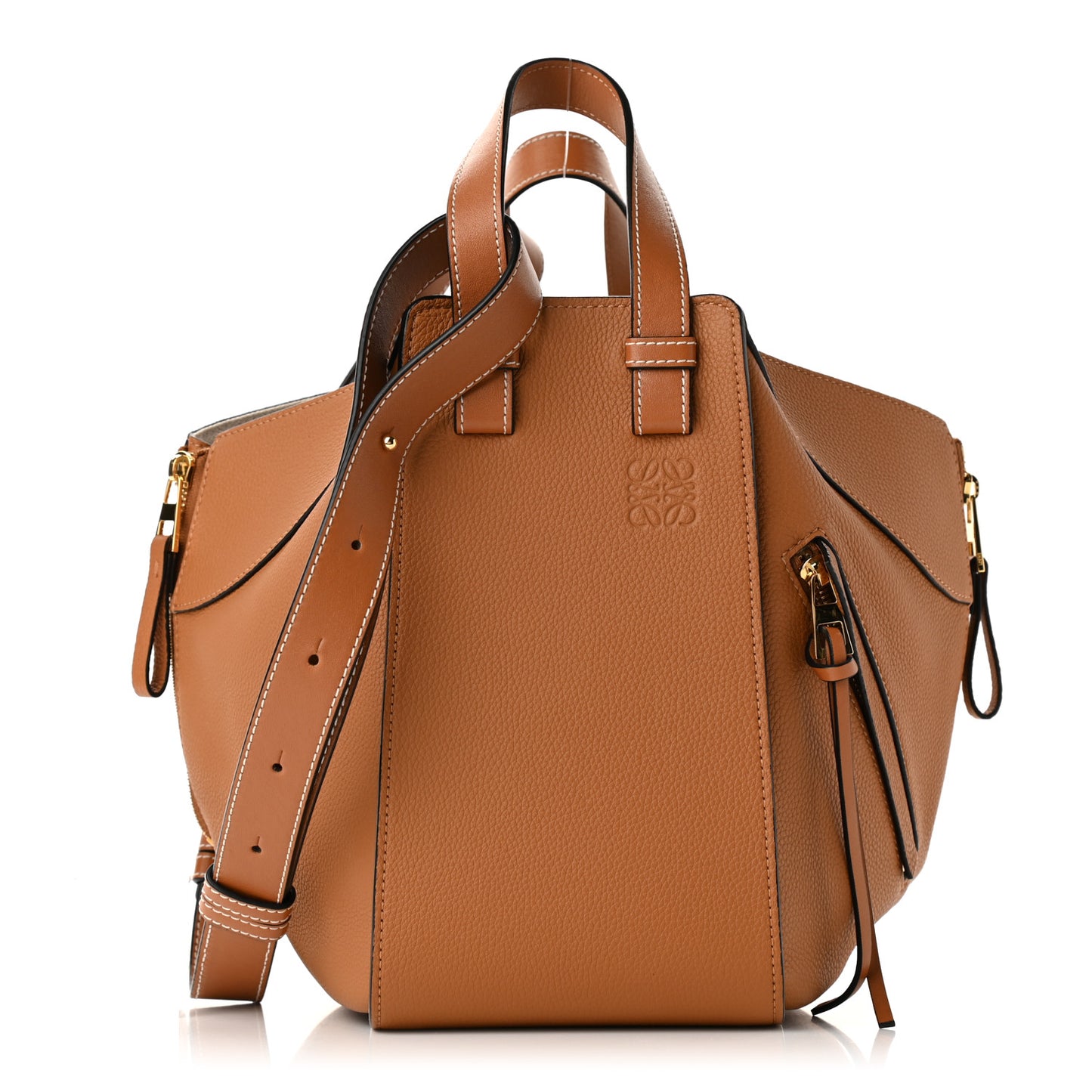 Calfskin Small Hammock Shoulder Bag Tan