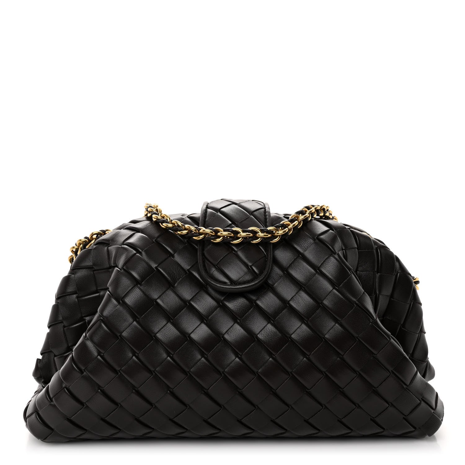 Bottega Veneta Nappa Intrecciato Teen The Lauren 1980 Clutch With Chain Fondant 1 of 9