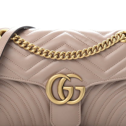 Gucci Calfskin Matelasse Small GG Marmont Shoulder Bag Porcelain Rose 11 of 13