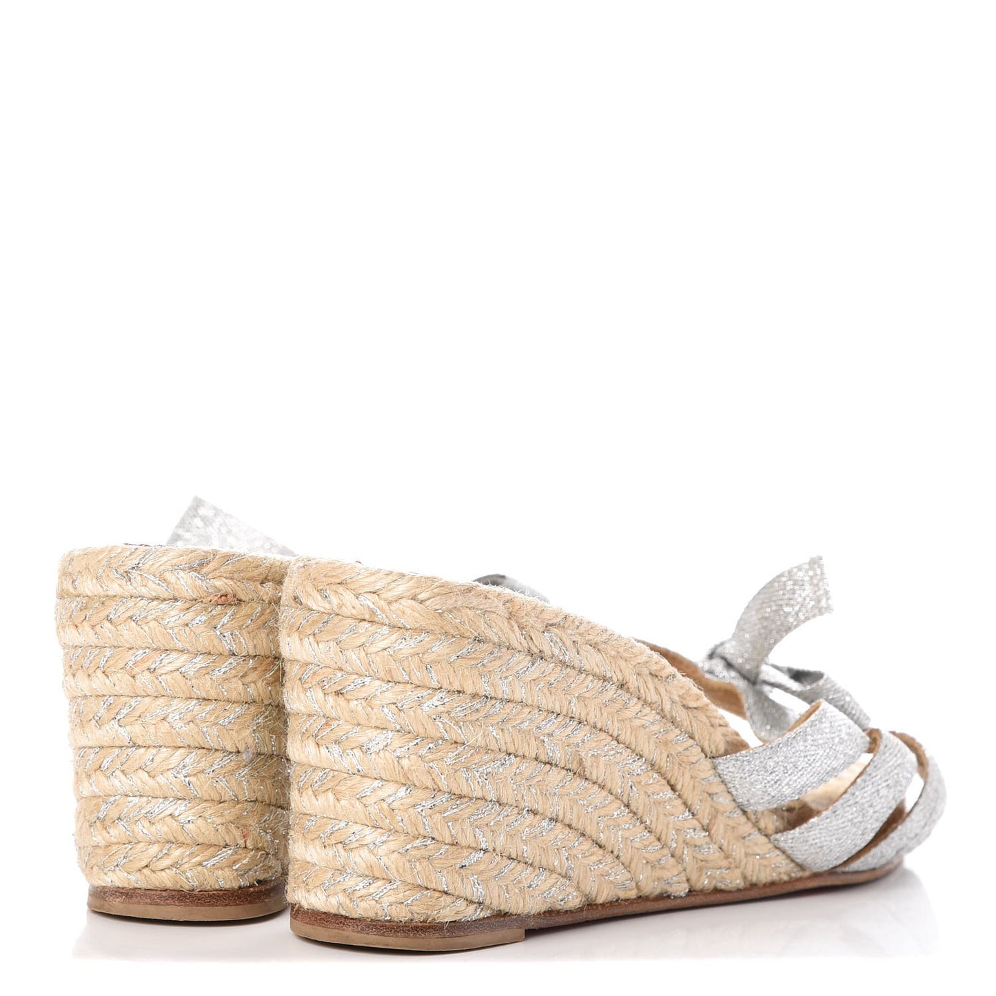 Grosgrain Tiburon Espadrille Wedges 41 Plata
