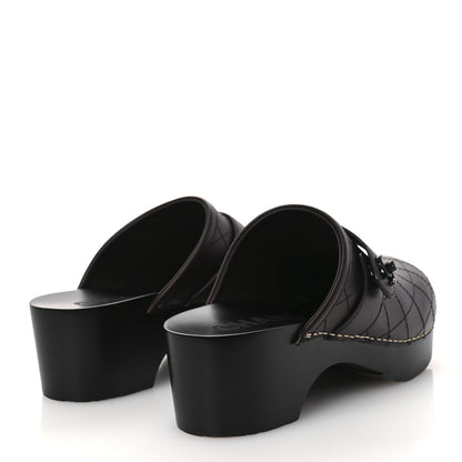 Chanel Calfskin CC Turn Lock Clogs 36 Dark Brown 5 of 12