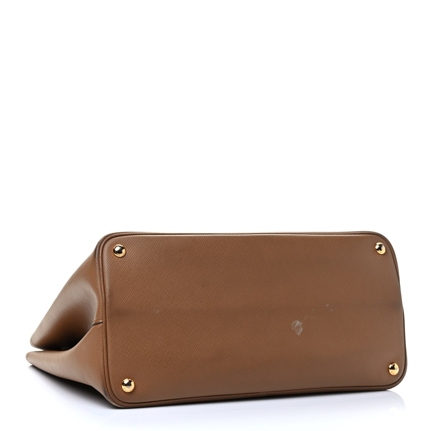 Prada Saffiano Cuir Large Double Bag Caramel Fuoco 4 of 6