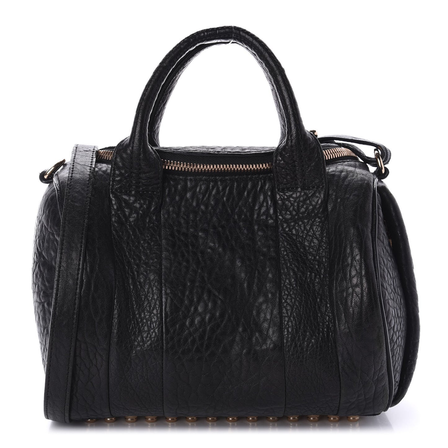 Pebbled Lambskin Rockie Black Rose Gold Hardware