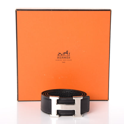 Hermes Box Togo 32mm H Belt 80 Black Chocolate 8 of 8